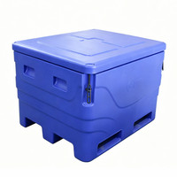 Bac à poisson rotomoulé robuste de 1000 L en LLDPE à double paroi isolé pour le transport et le traitement du poisson