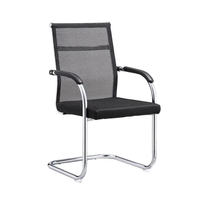 Fauteuil de bureau exécutif moderne et confortable avec dossier en maille, base chromée, idéal pour le télétravail et les étudiants - Noir
