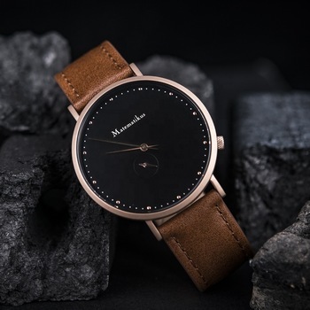 China brand watch supplier wrist men waterproof watch with Italian leather band