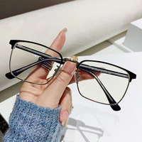 Gafas QUEJOEY con bloqueo de luz azul, montura cuadrada, estilo liso Unisex, gafas para ordenador, gafas de moda antiradiación para miopía
