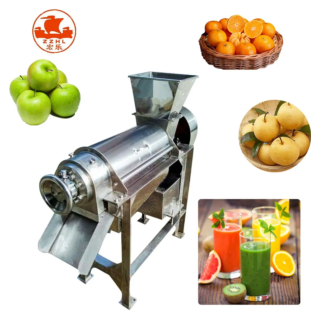 Extracteur de jus industriel en acier inoxydable, presse-fruits/pomme, extracteur de jus à spirale, vente en gros, v