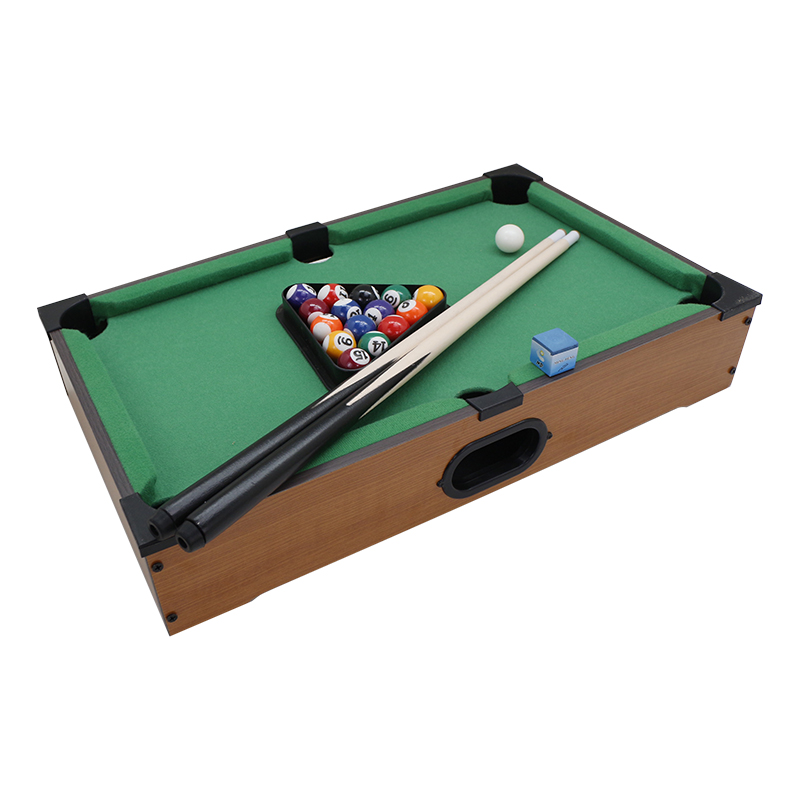 Mini tavolo da biliardo in legno / dimensioni: 90 x 50 cm / con 2 stecche e accessori