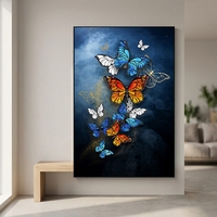 Peinture décorative murale moderne de luxe, nature morte imprimée, grande taille, pour salon, avec support en alliage d'aluminium