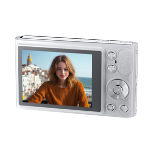 กล้องดิจิตอลจอแสดงผลคู่ 4K 64MP พร้อมฟังก์ชั่นบันทึกวิดีโอบล็อก หน้าจอพลิกได้ โหมดเซลฟี่ บิวตี้ โมด ขนาด 2.88 นิ้ว พกพาสะดวก กล้อง CCD CMOS - Product Image 3