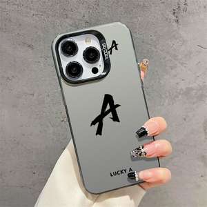 เคสโทรศัพท์มือถือ TPU แบบแข็งพิมพ์ลายตัวอักษรสีดำนำโชคสำหรับ <span class=keywords><strong>iPhone</strong></span> x XR XS 11 <span class=keywords><strong>12</strong></span> 13 14 15 16 PRO MAX - Product Image 2