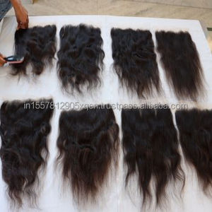 Indian Temple Raw Hair Wholesale Cuticle Aligned Virgin Remy Human Hair Straight 3 Bundles With HD Lace Frontal - Product Image 4