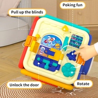 Cubo de Actividades Montessori para Bebés, Juguete Multifuncional Desmontable, Hexaedro de Seis Lados con Luces y Música