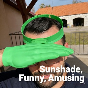 Creative Lazy Person Sun Hat Automatic Sunshade Unisex Visor Fun Gift Playful Design - Product Image 5