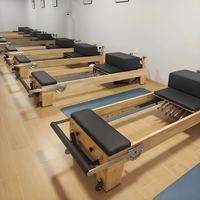 Máquina de Pilates Reformer de Madera de Arce, Cama de Ejercicio para Fortalecimiento del Core, Equipo Comercial de Pilates