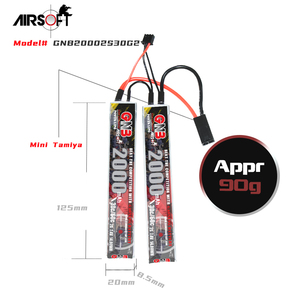 Batería LiPo GNB GAONENG 2000MAH 2S 7.4V 30C 60C RC para Airsoft con Conector Mini <span class=keywords><strong>Tamiya</strong></span> - Product Image 3