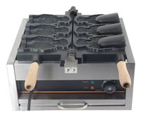 Nouvelle conception commerciale électrique de bouche ouverte de machine de gaufrier en forme de poisson Taiyaki pour les petites entreprises