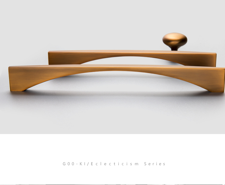 EADER Nordic modern simple light luxury cabinet handle yellow ancient copper aesthetic design drawer handle hardware