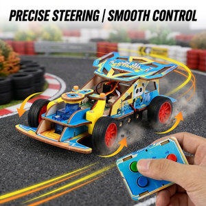 Coche de Carreras de Madera Ecológico e Inodoro con Control Remoto, <span class=keywords><strong>Kit</strong></span> de Bricolaje STEM, Coche RC, Juguetes Educativos para <span class=keywords><strong>Niños</strong></span> - Product Image 2