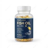 Capsules d'huile de poisson en gélules souples, complément naturel pour adultes, soutien cardiaque et cérébral, EPA DHA Oméga-3, 90 gélules, 90g, OEM ODM Marque Privée