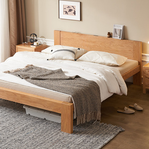 Ensemble de chambre à coucher minimaliste en bois de chêne massif A3011 <span class=keywords><strong>Gorange</strong></span>/ODM, toutes tailles, cadre de lit - Product Image 3