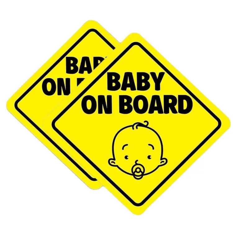 Design personalizzato PVC Kids on Board adesivo per decalcomanie per auto Baby On Board Sign Car Sticker