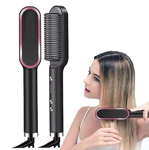 Brosse lissante personnalisée, Lisseur professionnel, <span class=keywords><strong>Fer</strong></span> <span class=keywords><strong>à</strong></span> boucler nouveau style, Peigne <span class=keywords><strong>à</strong></span> boucler double usage - Product Image 1