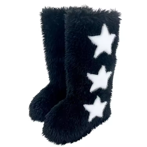 Nuevas botas de nieve clásicas de lujo para exteriores, cálidas, con suela gruesa, informales, antideslizantes, con forro de felpa y algodón. - Product Image 1