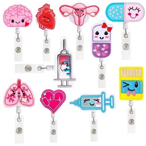 Heada Custom Retractable Rotatable Badge Reel for Doctors Nurses <b>ID</b> Cards Metal/PVC/Plastic Custom Logo Color Custom Size - Product Image 4