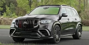 Kit de carrosserie large de becquet de diffuseur de lèvre avant en Fiber de carbone de Style <span class=keywords><strong>BRABUS</strong></span> pour pièces extérieures de mise à niveau Mercedes Benz GLS - Product Image 3