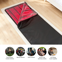FITKANG Coussin de luminothérapie rouge, équipement de beauté, lumières LED infrarouges 660nm 850nm, couverture de luminothérapie rouge pour le corps, utilisation à domicile