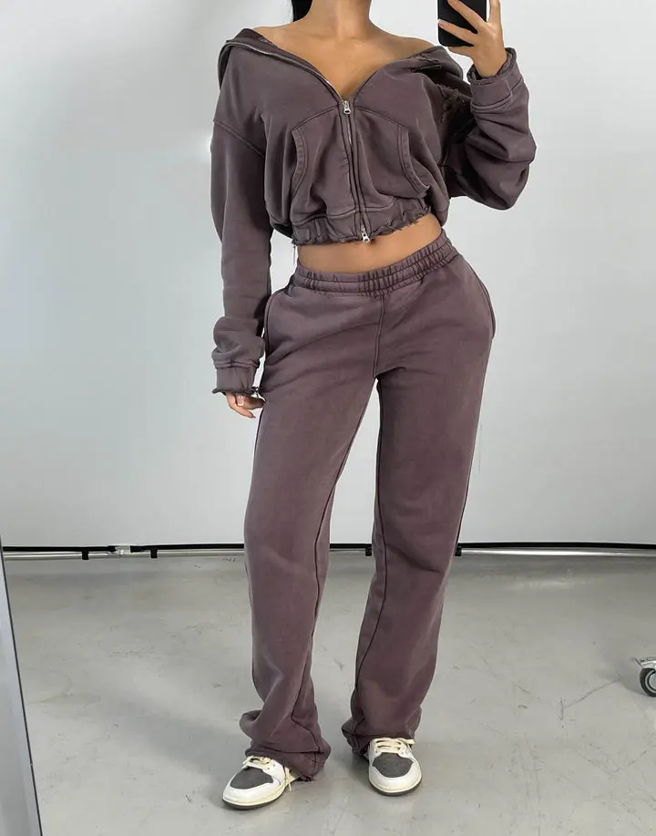 Crop Top Hoodie Short Jogger Set Outfits Women Clothing 2023 Custom Ladies Women Blank Cropped Hoodie And Shorts Set