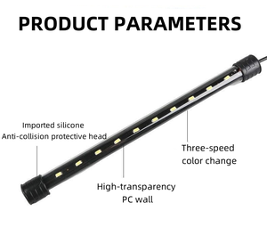 Fabrieksleverancier LED onderwater aquariumverlichting voor visbakken 16cm tot 112cm driekleurig schakelbare vislamp - Product Image 5