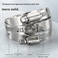 Collier de serrage en acier inoxydable 304 pour tuyaux d'eau et de gaz avec fonction de serrage Fabriqué en Chine continentale