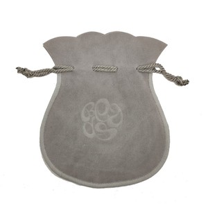 Bolsa de Regalo de Joyería de Gamuza Gris con Forma de Calabaza para Collar o Pulsera, Venta al Por Mayor - Product Image 1