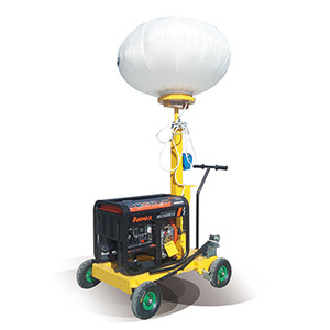 Torre de Luz LED Móvil E27, 50000 Horas, Base de Acero Amarilla, Alimentación CA, Iluminación de Emergencia para Construcción - Product Image 1