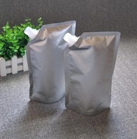 Pochette souple transparente personnalisée de qualité alimentaire avec bec verseur pour jus, boissons et sauces