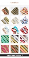 Papier d'emballage personnalisé écologique recyclable à thème de Noël, métallisé, enduit de PE, double face, rouleau de 30 pouces
