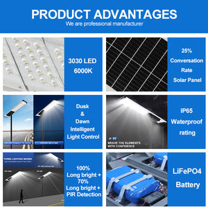 Lámpara <span class=keywords><strong>Solar</strong></span> LED de Calle de 150W de Calidad Solarthon, Luz <span class=keywords><strong>Solar</strong></span> LED para Exteriores, para Jardín, Camino, Iluminación de Caminos - Product Image 4