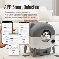 Bac à litière intelligent contrôlé par Wi-Fi, bac à litière fermé pour chat avec nettoyage automatique, nettoyage autonettoyant, accessoires pour animaux de compagnie adaptés aux chats