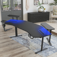 Bureau exécutif moderne ergonomique Bureau debout électrique motorisé intelligent Grand bureau réglable en hauteur en métal assis-debout