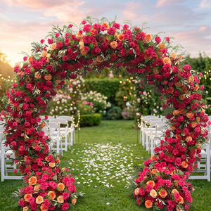 Arco Floral Artificial Redondo con Decoración de Flores de Primavera para Eventos de Boda LEDA - Product Image 1