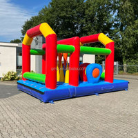 Petit parcours d'obstacles gonflable multicolore pour adultes/enfants, parcours d'obstacles gonflable, parcours d'obstacles extérieur