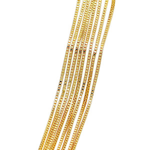 Chaîne plaquée or 235, chaîne en métal, chaîne plate en O, pour la fabrication de colliers, composants de bijoux - Product Image 5