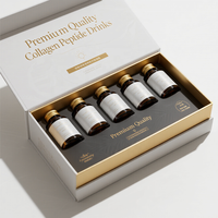Boîtes rigides personnalisées pour l'emballage de peptides, boîte cadeau haut de gamme, impression en bronze pour les compléments de peptides de collagène (usage médical)