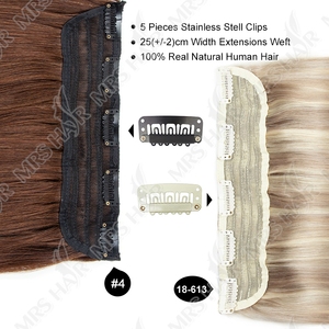 Extensions de <span class=keywords><strong>cheveux</strong></span> à <span class=keywords><strong>clip</strong></span> d'une seule pièce <span class=keywords><strong>Cheveux</strong></span> lisses naturels à clipser pour ajouter du volume Pièces de <span class=keywords><strong>cheveux</strong></span> 14 "-22" - Product Image 6