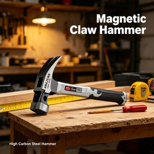 Marteau à griffes personnalisé, marteau à clous multifonctionnel pour le travail du bois, marteau magnétique en acier spécial forgé intégré - Product Image 1