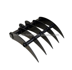 Largeur personnalisée OEM Râteau à racines Accessoire pour excavatrice à godet Produit fourni en usine - Product Image 4