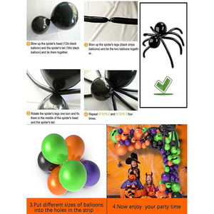 Nuovo Set di archi a catena palloncino di <span class=keywords><strong>Halloween</strong></span> nero e arancione adesivo per pipistrello di <span class=keywords><strong>Halloween</strong></span> decorazione per <span class=keywords><strong>palloncini</strong></span> - Product Image 4
