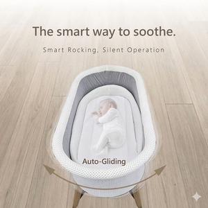 Low Price Auto Gliding Baby <b>Cot</b> For Bedroom Anti-Suffocation Breathable Water Proof Auto Glide Bassinet Electric Bassinet - Product Image 6