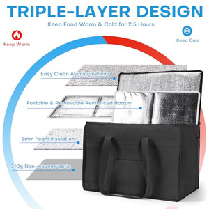 Conception personnalisée <span class=keywords><strong>sac</strong></span> <span class=keywords><strong>isotherme</strong></span> maintien au froid ou au chaud isolation feuille d'aluminium doublure étanche préparation de <span class=keywords><strong>repas</strong></span> sacs isothermes - Product Image 4