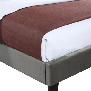 Affordable Tufted Velvet <b>Bed</b> Frame Factory Price, Grey King Size Upholstered Platform <b>Bed</b> with Tufted Headboard - Product Image 3