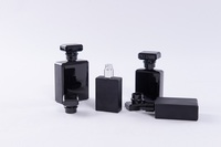 Luxe Clair et Noir 30ml 50ml 100ml Parfum Bouteille En Verre Carré Mat Givré Parfum Bouteille En Verre pour Cosmétiques