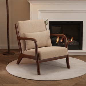 Bắc Âu hiện đại duy nhất giải trí ghế sofa đơn giản rắn gỗ thiết kế cho phòng ngủ ban công Internet người nổi tiếng <span class=keywords><strong>favourite</strong></span> cho nhà - Product Image 3