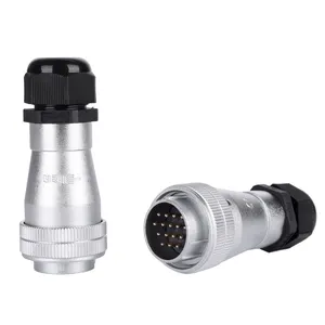 WS28JTK पुरुष धातु कनेक्टर विमानन प्लग 2 3 4 5 7 8 9 10 <span class=keywords><strong>12</strong></span> 16 17 20 24 26-पिन दौर सॉकेट - Product Image 1