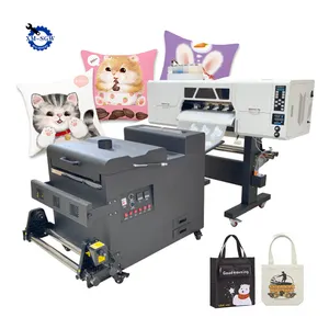 Impressora digital de filme para animais de estimação, camiseta dtf de 60 cm, mais popular, agitador de pó e máquina de transferência de calor, mais popular de 2024